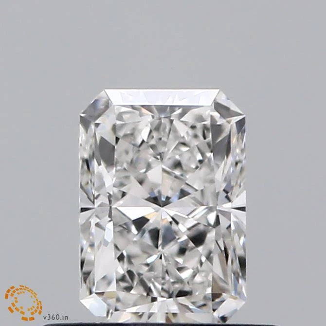 0.63 Carat Radiant Lab Grown Diamond, Very Good Polish, E Color, VVS2 Clarity