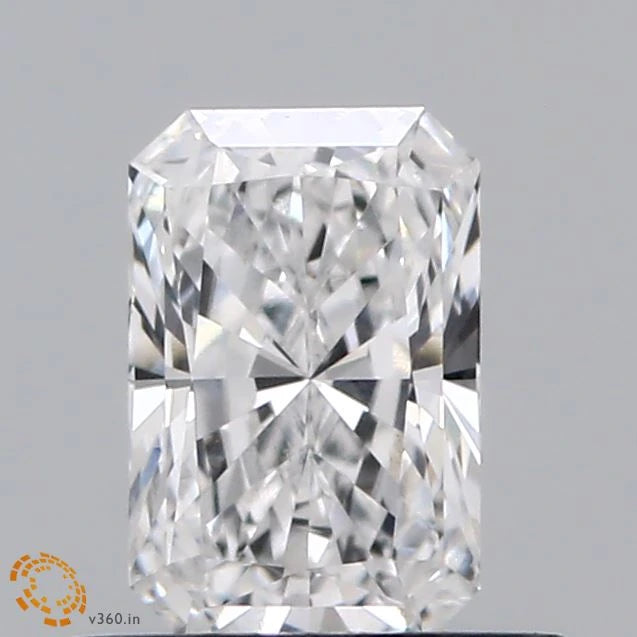 0.63 Carat Radiant Lab Grown Diamond, Very Good Polish, E Color, VVS2 Clarity