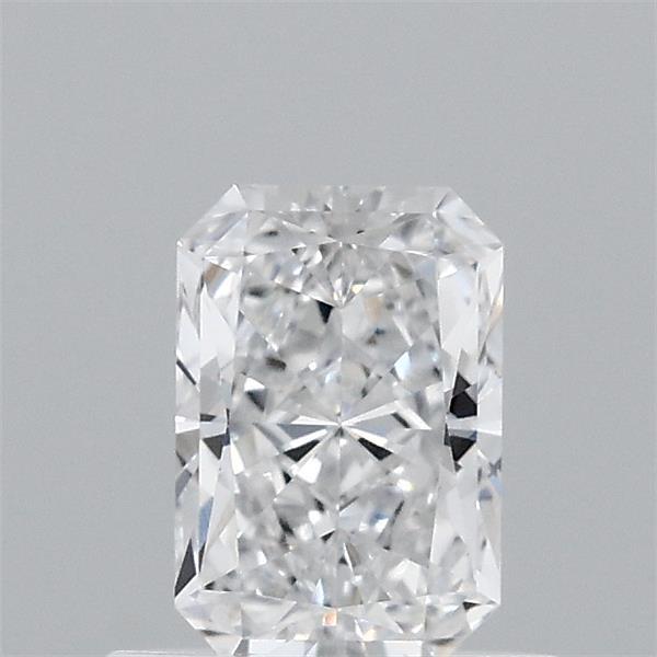 0.66 Carat Radiant Lab Grown Diamond, Very Good Polish, D Color, VVS2 Clarity