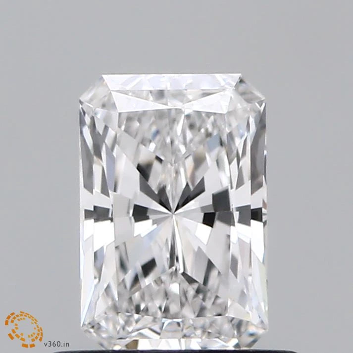 0.69 Carat Radiant Lab Grown Diamond, Very Good Polish, E Color, IF Clarity