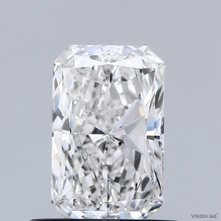 0.71 Carat Radiant Lab Grown Diamond, Very Good Polish, E Color, VS1 Clarity
