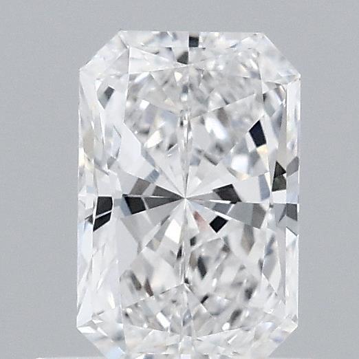 0.72 Carat Radiant Lab Grown Diamond, Very Good Polish, D Color, VVS2 Clarity