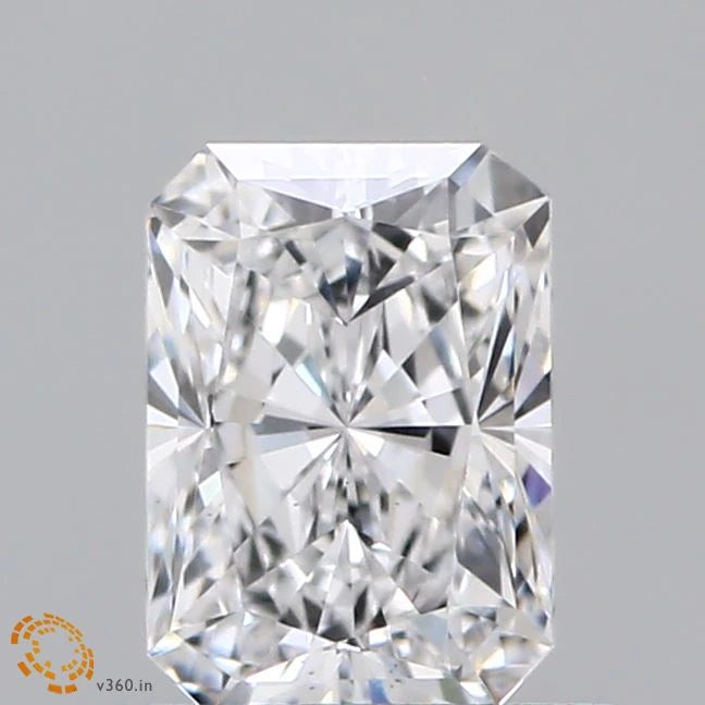 0.76 Carat Radiant Lab Grown Diamond, Very Good Polish, D Color, VS1 Clarity