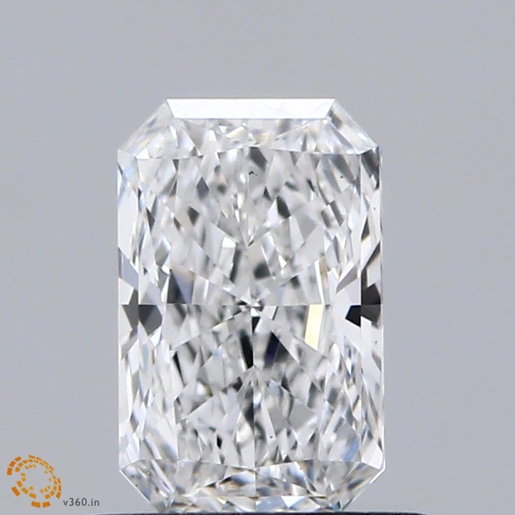 0.77 Carat Radiant Lab Grown Diamond, Very Good Polish, D Color, VS1 Clarity