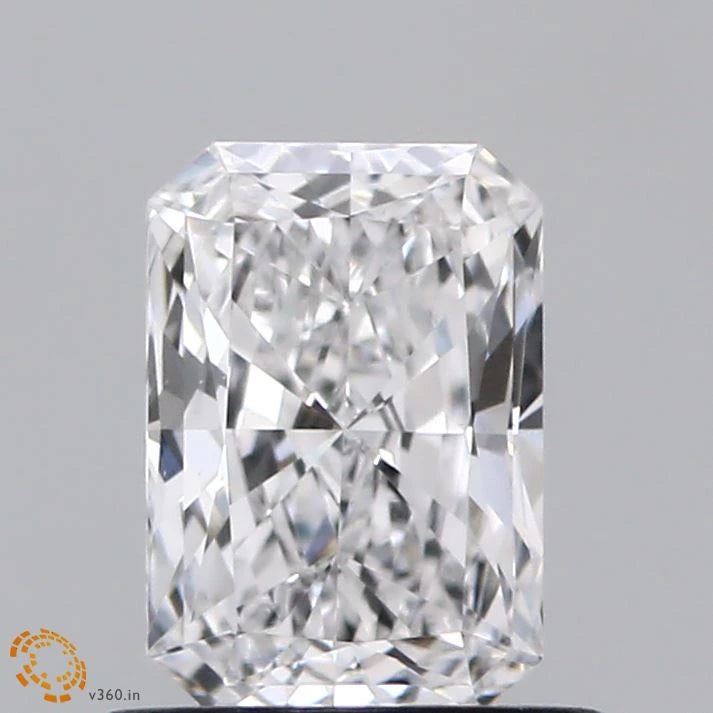 0.78 Carat Radiant Lab Grown Diamond, Very Good Polish, D Color, VS1 Clarity
