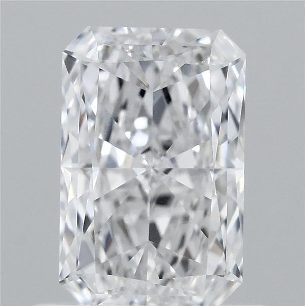 0.79 Carat Radiant Lab Grown Diamond, Very Good Polish, D Color, VVS2 Clarity