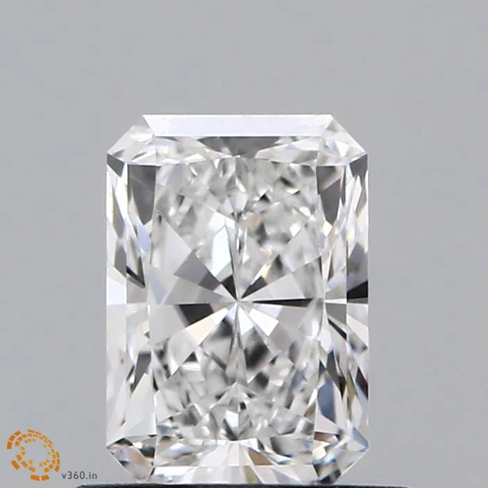 0.81 Carat Radiant Lab Grown Diamond, Very Good Polish, E Color, VVS2 Clarity