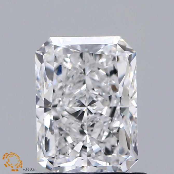 0.85 Carat Radiant Lab Grown Diamond, Very Good Polish, D Color, VS1 Clarity