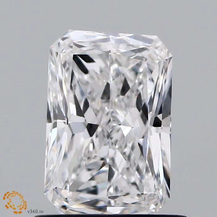 0.87 Carat Radiant Lab Grown Diamond, Very Good Polish, E Color, VS1 Clarity