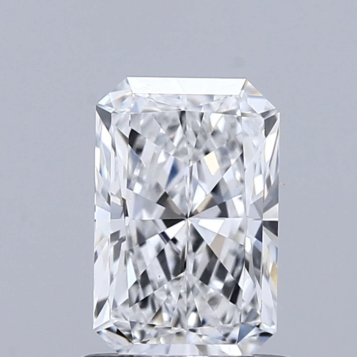 0.96 Carat Radiant Lab Grown Diamond, Excellent Polish, E Color, VVS2 Clarity