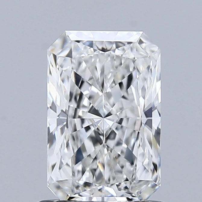 0.97 Carat Radiant Lab Grown Diamond, Excellent Polish, F Color, VS1 Clarity