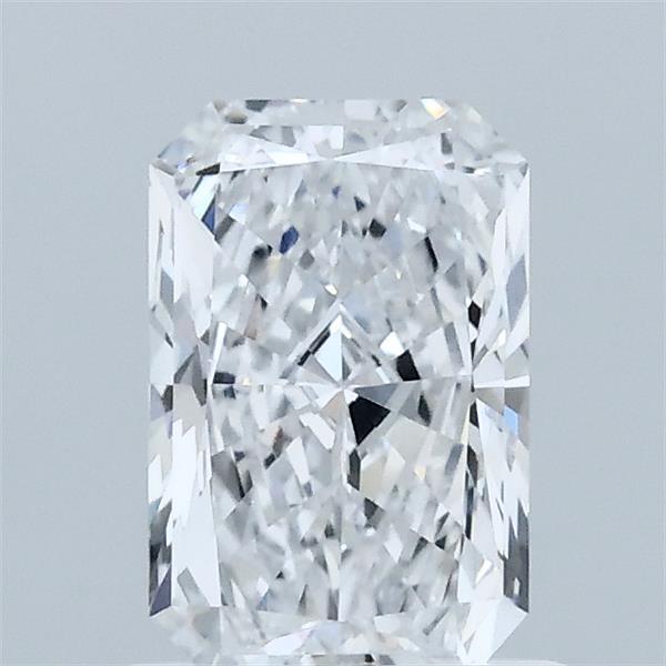 1.00 Carat Radiant Lab Grown Diamond, Excellent Polish, D Color, VVS2 Clarity