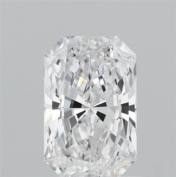 1.04 Carat Radiant Lab Grown Diamond, Excellent Polish, D Color, VVS2 Clarity