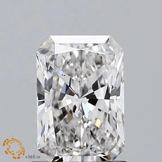 1.04 Carat Radiant Lab Grown Diamond, Ideal Cut, F Color, SI1 Clarity