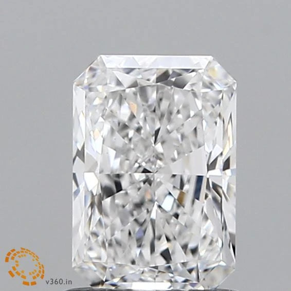 1.07 Carat Radiant Lab Grown Diamond, Excellent Polish, D Color, VS1 Clarity