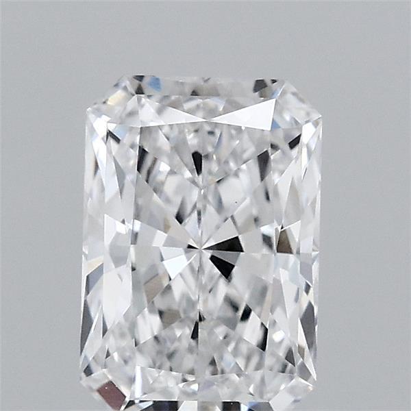1.09 Carat Radiant Lab Grown Diamond, Excellent Polish, D Color, VVS2 Clarity