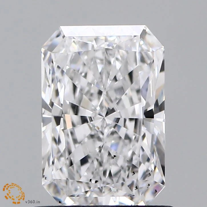 1.11 Carat Radiant Lab Grown Diamond, Excellent Polish, D Color, VS2 Clarity