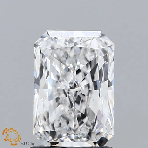 1.22 Carat Radiant Lab Grown Diamond, Excellent Polish, E Color, IF Clarity