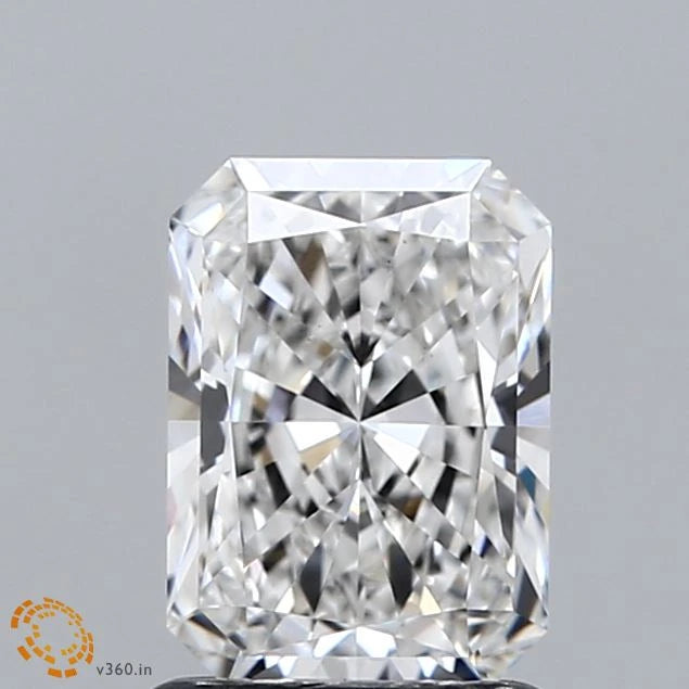 1.33 Carat Radiant Lab Grown Diamond, Excellent Polish, F Color, VS1 Clarity