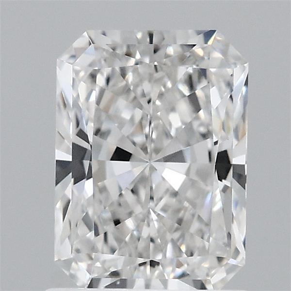 1.37 Carat Radiant Lab Grown Diamond, Excellent Polish, E Color, VVS2 Clarity