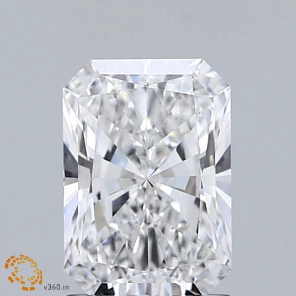 1.41 Carat Radiant Lab Grown Diamond, Excellent Polish, D Color, VS1 Clarity