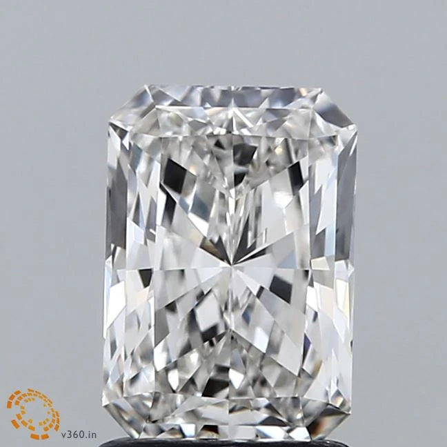 1.45 Carat Radiant Lab Grown Diamond, Excellent Polish, F Color, VVS2 Clarity