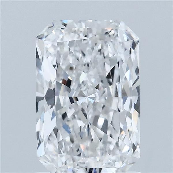 1.46 Carat Radiant Lab Grown Diamond, Excellent Polish, D Color, VVS2 Clarity