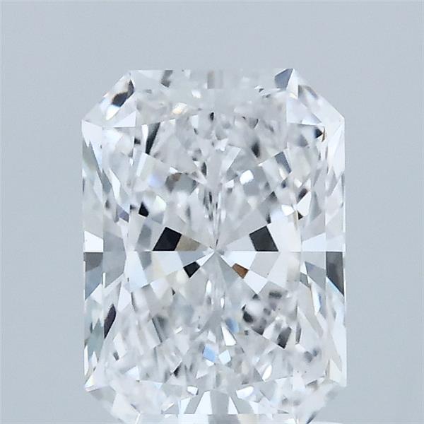 1.50 Carat Radiant Lab Grown Diamond, Excellent Polish, D Color, VVS2 Clarity