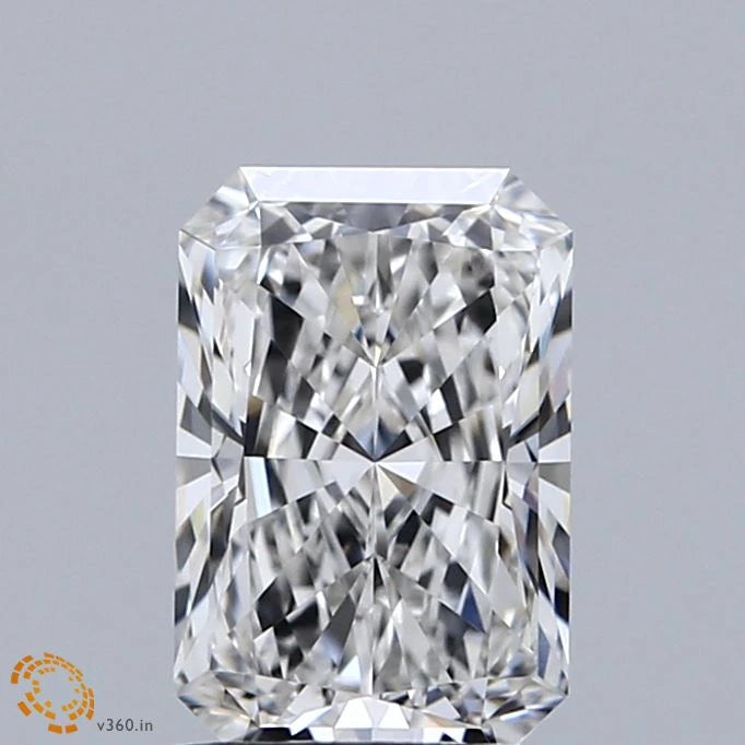 1.51 Carat Radiant Lab Grown Diamond, Excellent Polish, F Color, VVS1 Clarity