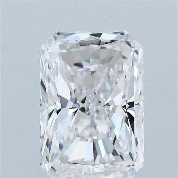 1.52 Carat Radiant Lab Grown Diamond, Excellent Polish, D Color, VVS2 Clarity