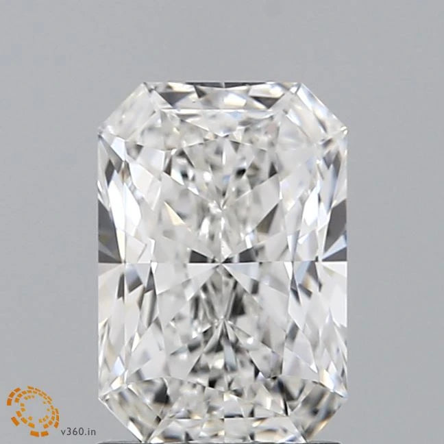 1.54 Carat Radiant Lab Grown Diamond, Excellent Polish, F Color, VS1 Clarity