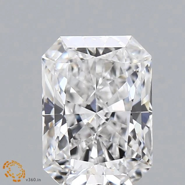 1.58 Carat Radiant Lab Grown Diamond, Excellent Polish, E Color, VS1 Clarity
