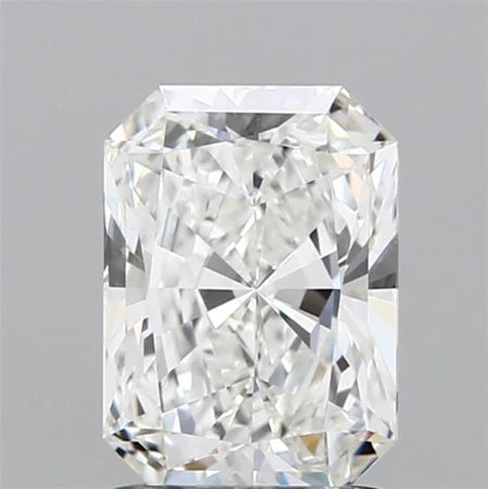 1.58 Carat Radiant Lab Grown Diamond, Excellent Polish, F Color, VVS2 Clarity