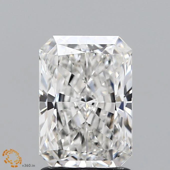 1.66 Carat Radiant Lab Grown Diamond, Excellent Polish, F Color, VS1 Clarity