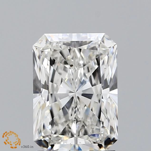 1.67 Carat Radiant Lab Grown Diamond, Excellent Polish, F Color, VS1 Clarity