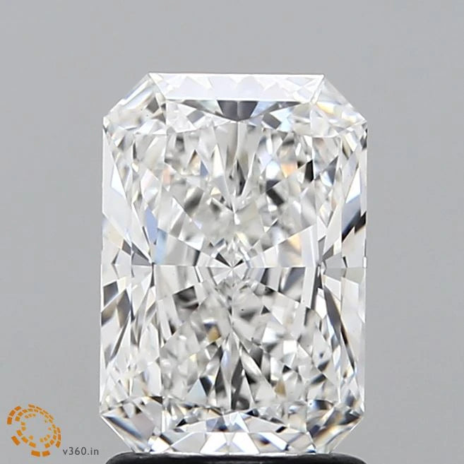 1.72 Carat Radiant Lab Grown Diamond, Excellent Polish, F Color, VS1 Clarity