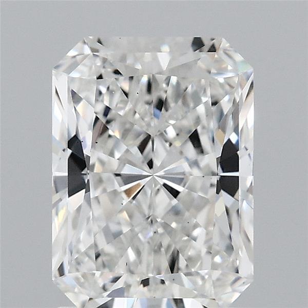 1.73 Carat Radiant Lab Grown Diamond, Excellent Polish, F Color, VS2 Clarity