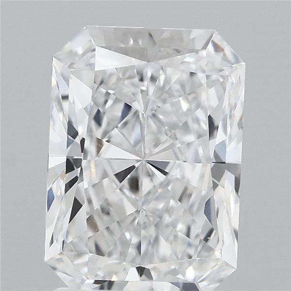 1.74 Carat Radiant Lab Grown Diamond, Excellent Polish, D Color, VVS1 Clarity