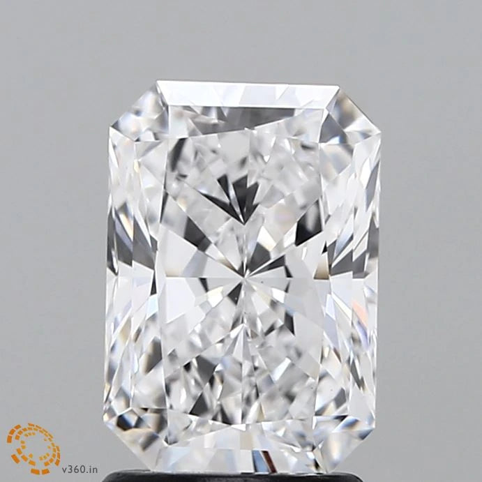 1.93 Carat Radiant Lab Grown Diamond, Excellent Polish, D Color, VS1 Clarity
