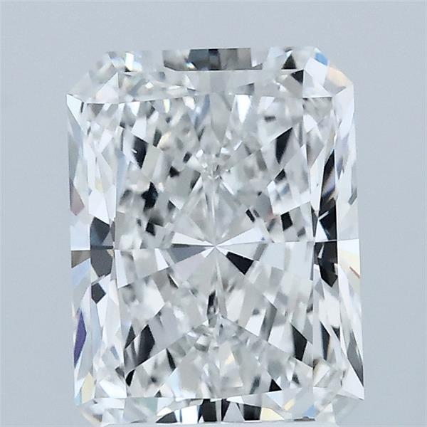 2.00 Carat Radiant Lab Grown Diamond, Excellent Polish, E Color, VVS2 Clarity