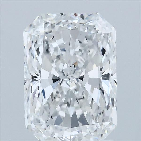 2.01 Carat Radiant Lab Grown Diamond, Excellent Polish, D Color, VVS2 Clarity