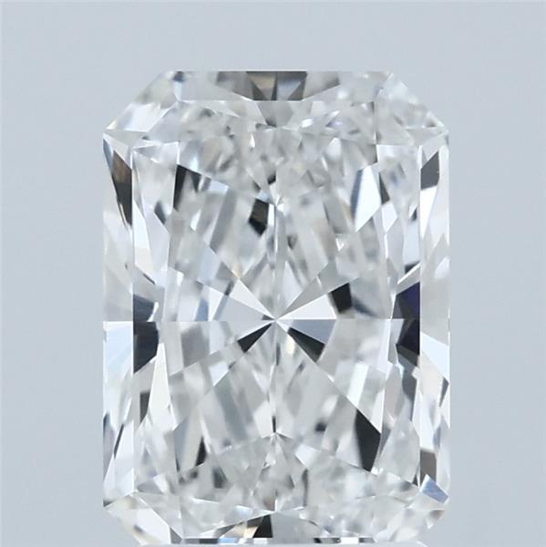 2.01 Carat Radiant Lab Grown Diamond, Excellent Polish, E Color, VVS1 Clarity
