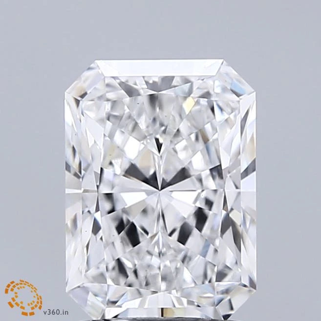 2.05 Carat Radiant Lab Grown Diamond, Excellent Polish, E Color, VS1 Clarity
