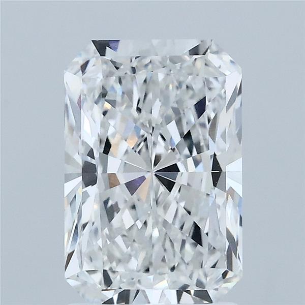 2.06 Carat Radiant Lab Grown Diamond, Excellent Polish, D Color, VVS1 Clarity