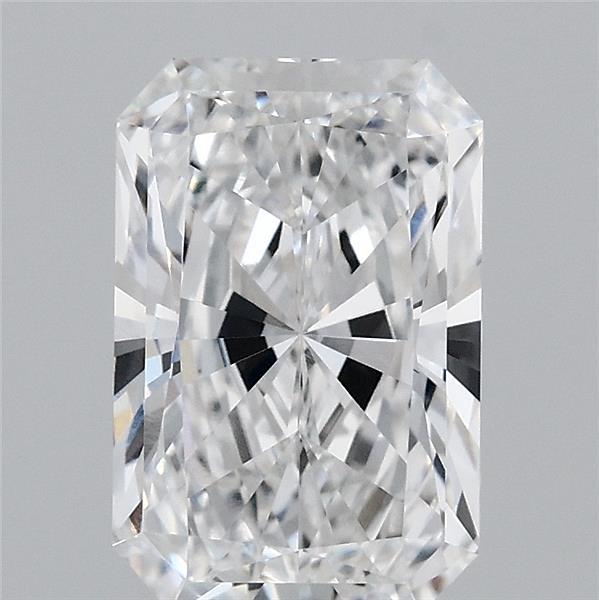 2.07 Carat Radiant Lab Grown Diamond, Excellent Polish, E Color, VVS1 Clarity