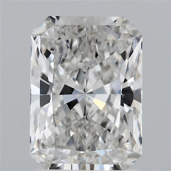 2.07 Carat Radiant Lab Grown Diamond, Excellent Polish, G Color, VS1 Clarity