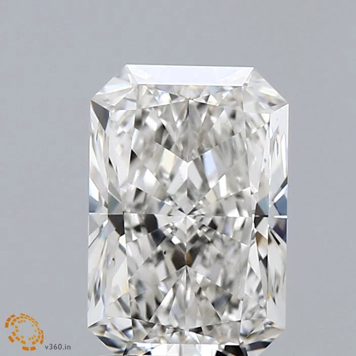 2.08 Carat Radiant Lab Grown Diamond, Excellent Polish, G Color, VS1 Clarity