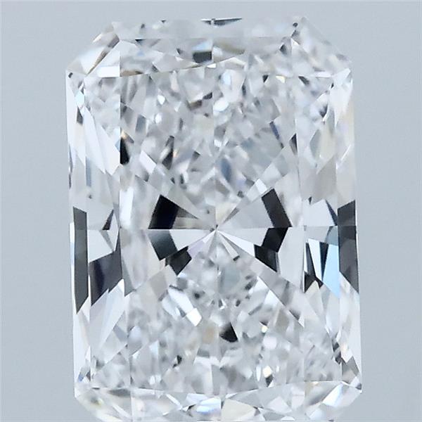 2.09 Carat Radiant Lab Grown Diamond, Excellent Polish, D Color, VVS2 Clarity
