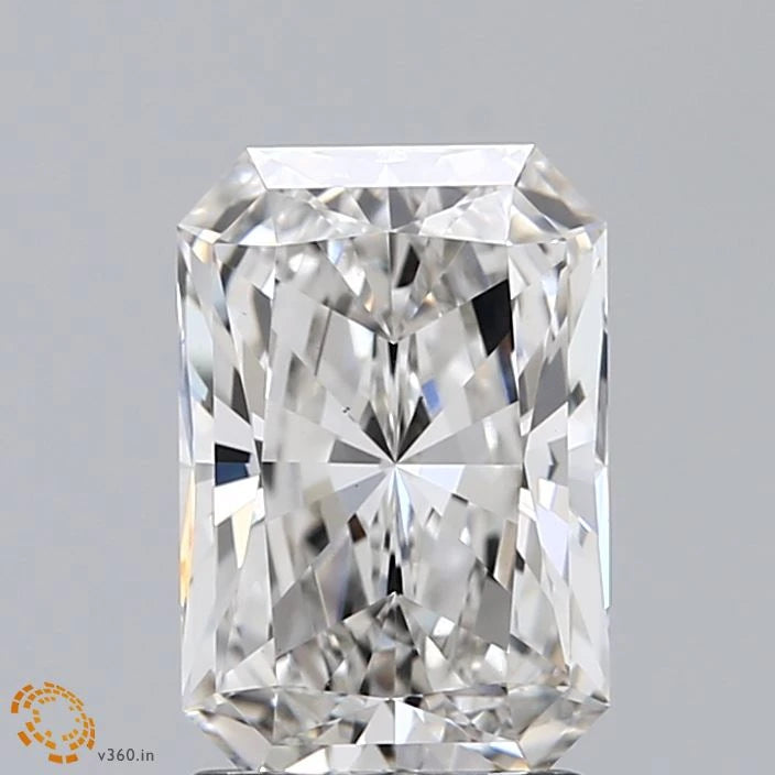 2.10 Carat Radiant Lab Grown Diamond, Excellent Polish, G Color, VS1 Clarity