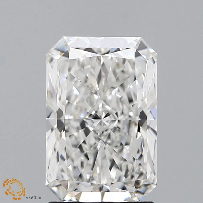 2.10 Carat Radiant Lab Grown Diamond, Excellent Polish, G Color, VS1 Clarity